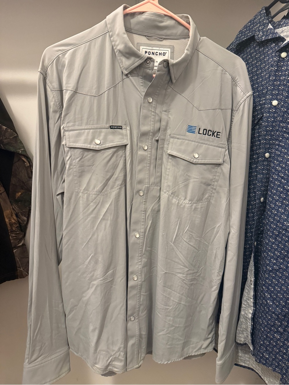 Poncho The Grey Ghost Size L Slim Fit with Logo
